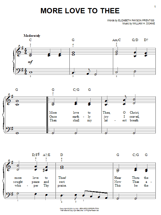Produktbild zu: More Love To Thee (O Christ)