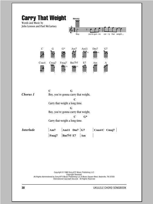 Product gallery: Page 1 of 1 Carry That Weight, The Beatles