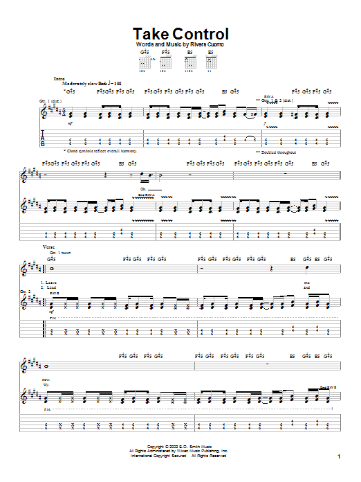 Produktgalerie: Seite 1 von 1 Take Control, Weezer, Gitarre