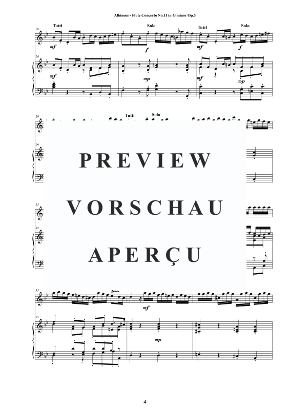 Product gallery: Page 5 of 11 Flute Concerto No.11 in G-Moll Op.5, , Flute and Piano/Harpsichord