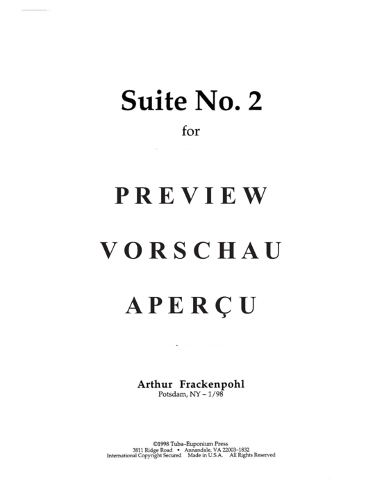 gallery: Suite No 2 for Tuba Quartet , , (Tuba Quartett EETT)