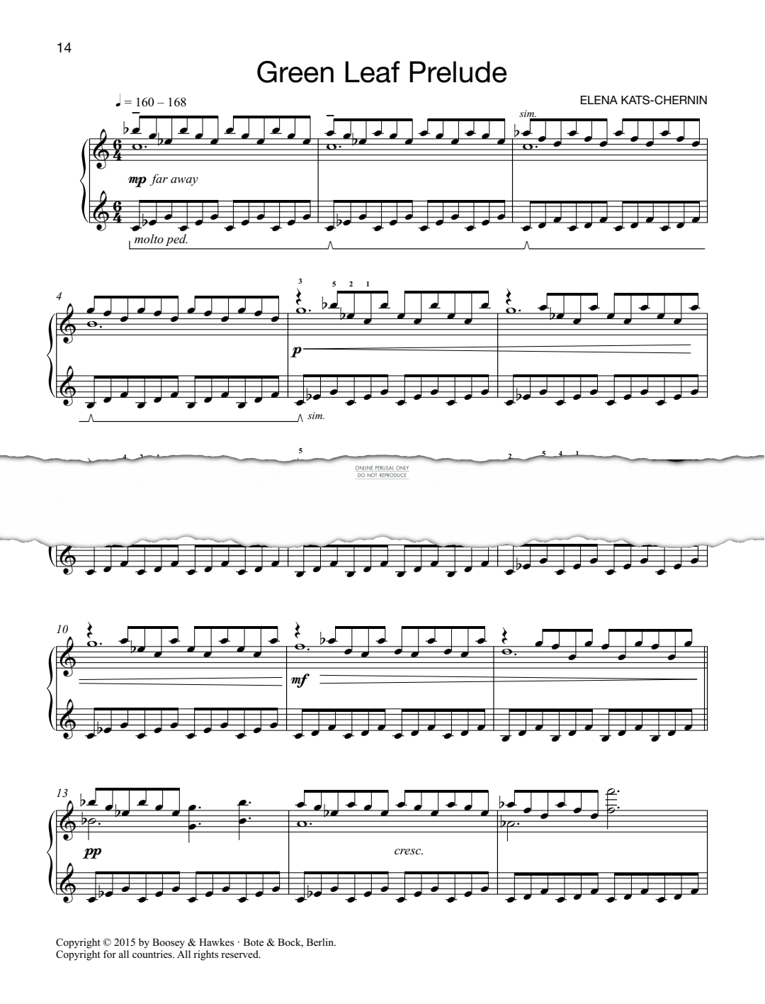 Produktgalerie: Seite 1 von 1 Green Leaf Prelude, Elena Kats-Chernin, Klavier