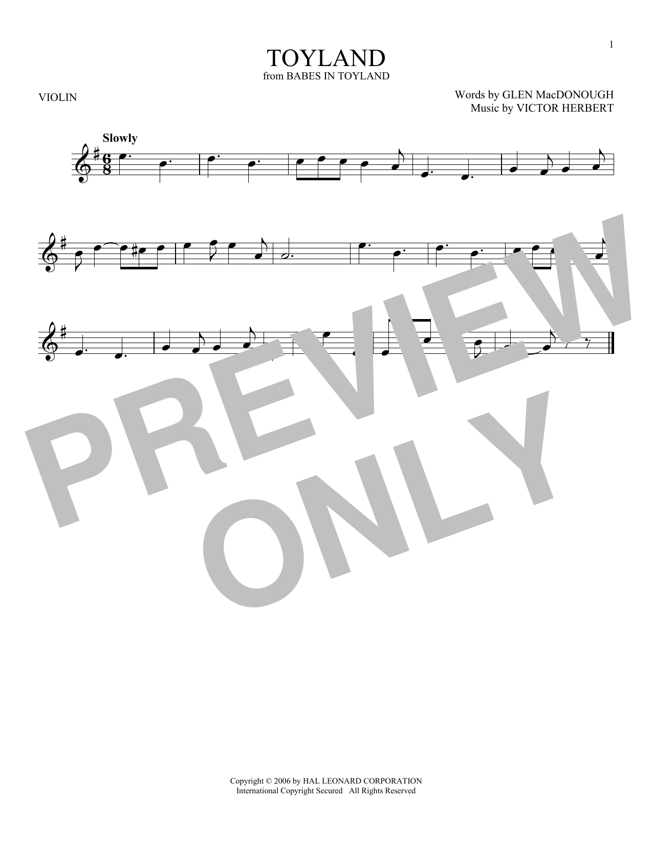 Product gallery: Page 1 of 1 Toyland, Victor Herbert