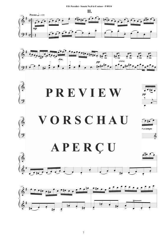 Produktgalerie: Seite 8 von 9 Sonate Nr. 8 in E-Moll, , Klavier Solo