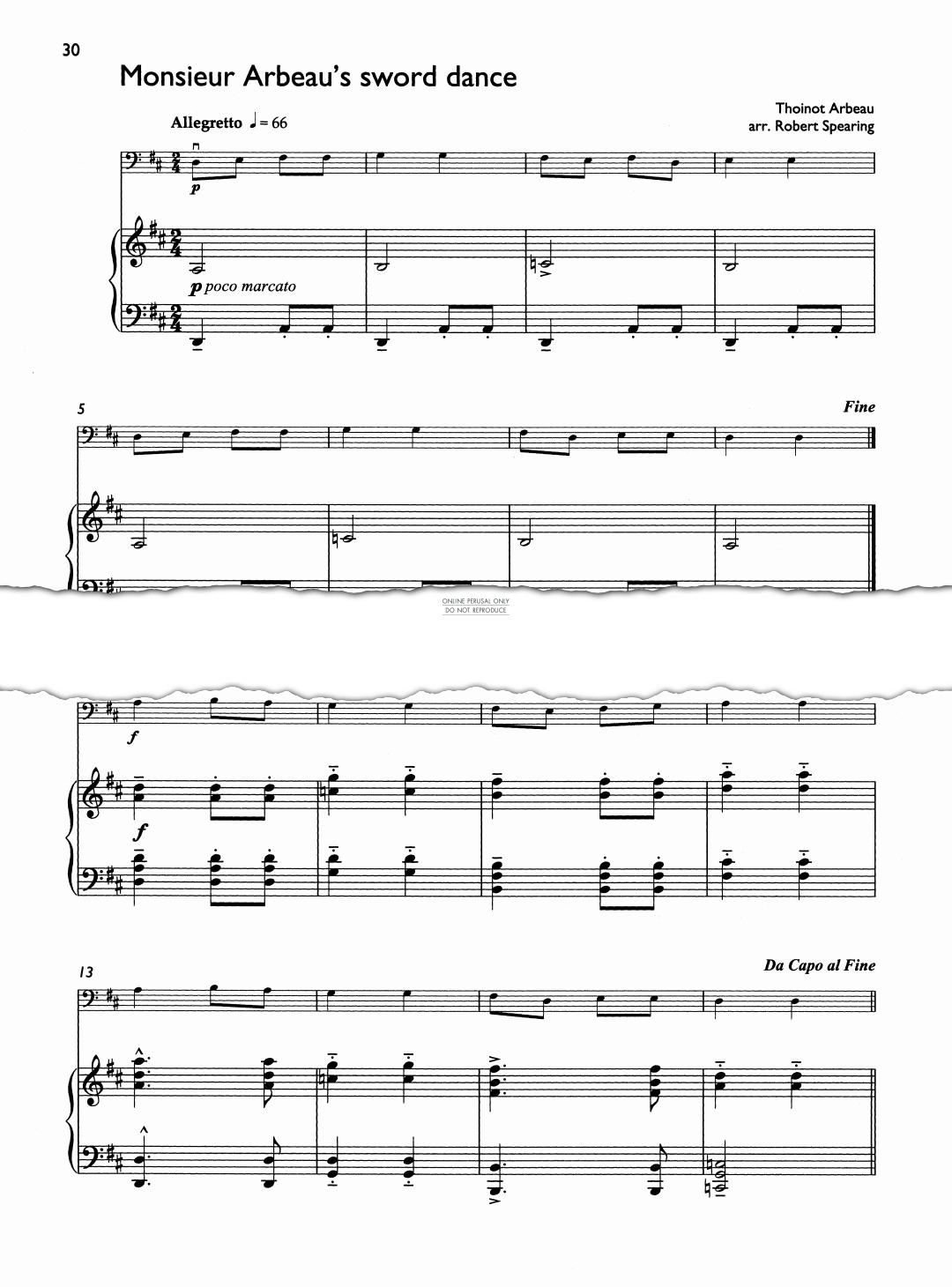 Produktbild zu: Monsieur Arbeau's Sword Dance