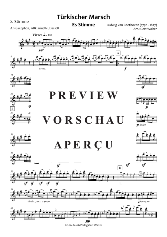 gallery: Türkischer Marsch , , (Quintett flexible Besetzung)