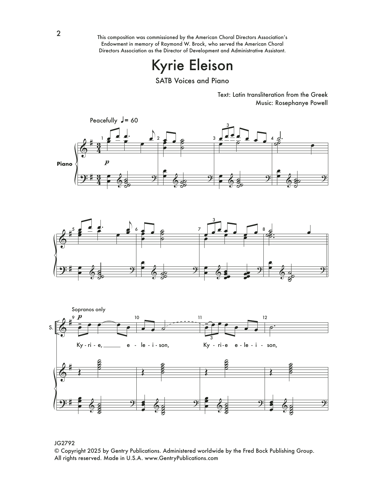 Produktbild zu: Kyrie Eleison In G Major