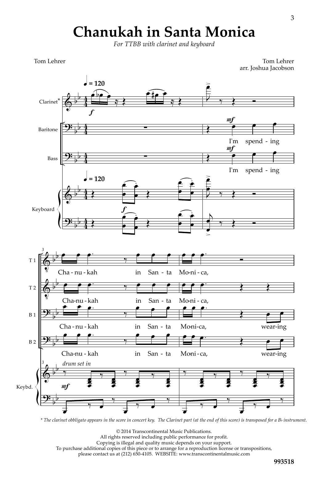 Produktbild zu: Chanukah in Santa Monica (arr. Joshua Jacobson)