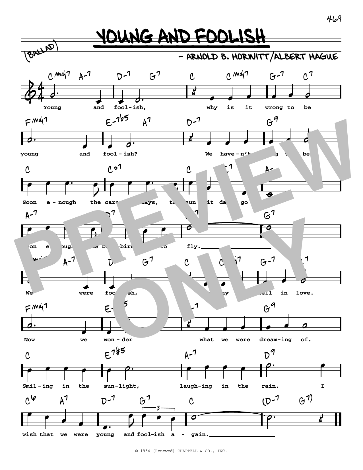 Produktbild zu: Young And Foolish (High Voice) (from Plain And Fancy)