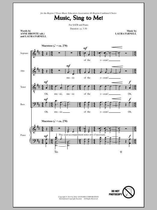Produktbild zu: Music, Sing To Me