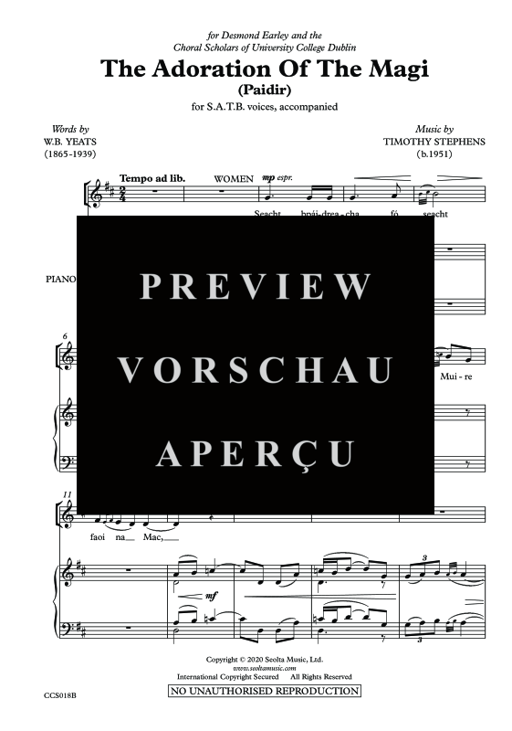 Produktgalerie: Seite 4 von 11 The Adoration of the Magi, , Gemischter Chor und Klavier