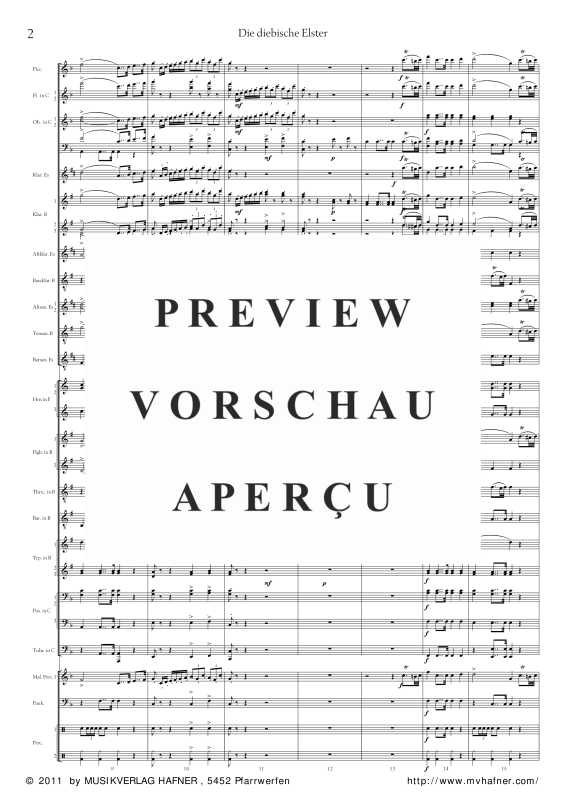 Product gallery: Page 7 of 11 Die diebische Elster, , (large wind orchestra)