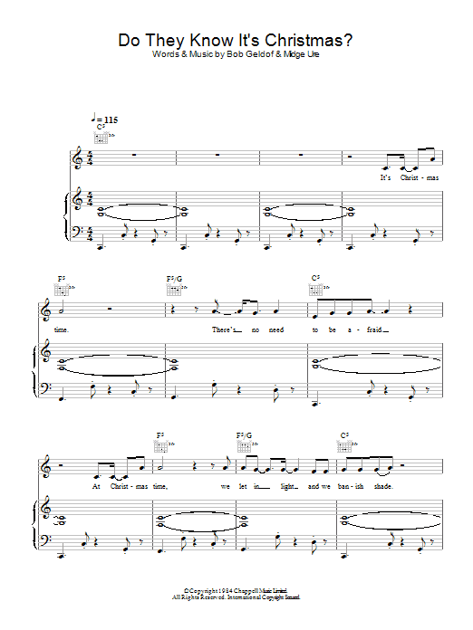 Produktgalerie: Seite 1 von 1 Do They Know It's Christmas?, Band Aid, Gesang, Gitarre, Klavier
