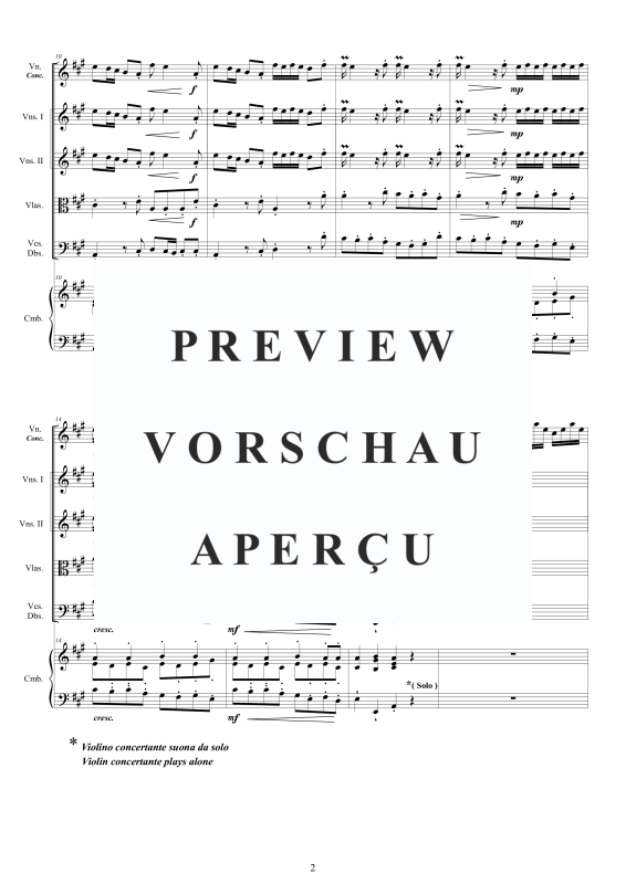 Product gallery: Page 3 of 11 Violin Konzert in A-Dur, , Violin Solo, String Ensemble and Harpsichord Bc