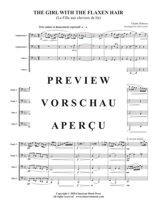 Product gallery: Page 3 of 10 Girl with the Flaxen Hair, The , , (Tuba Quartett EETT)