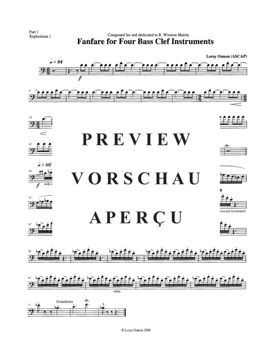 Product gallery: Page 10 of 13 Fanfare for Four Bass Clef Instruments , , (Tuba Quartett EETT)