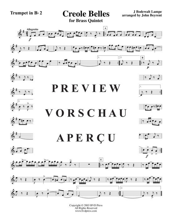 Produktgalerie: Seite 5 von 8 Creole Bells , , (Blechbläserquintett)