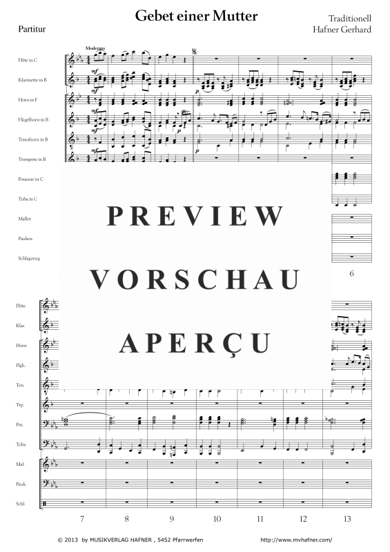 Product gallery: Page 5 of 11 Gebet einer Mutter, , (large wind orchestra)