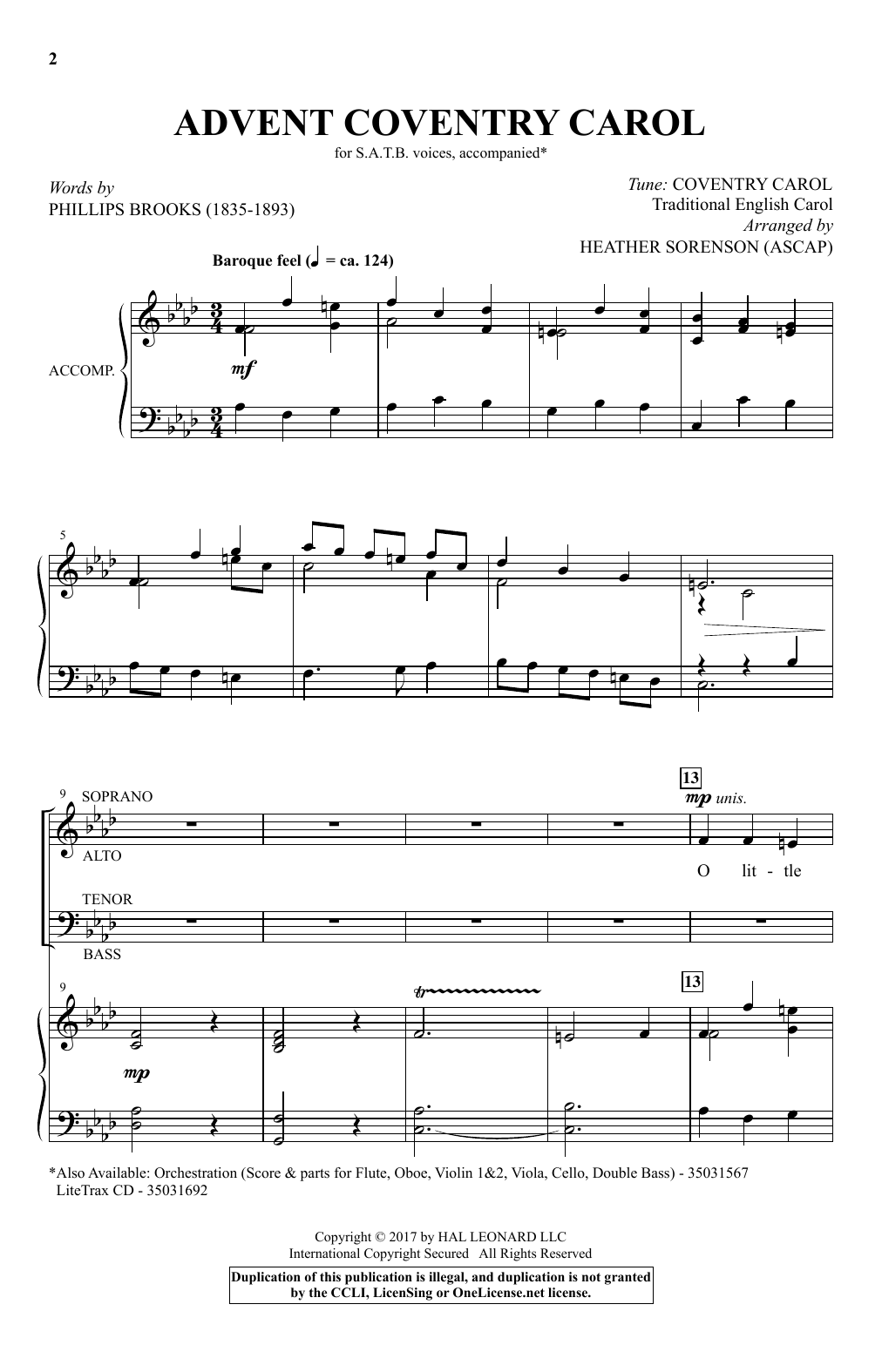 Produktbild zu: Advent Coventry Carol