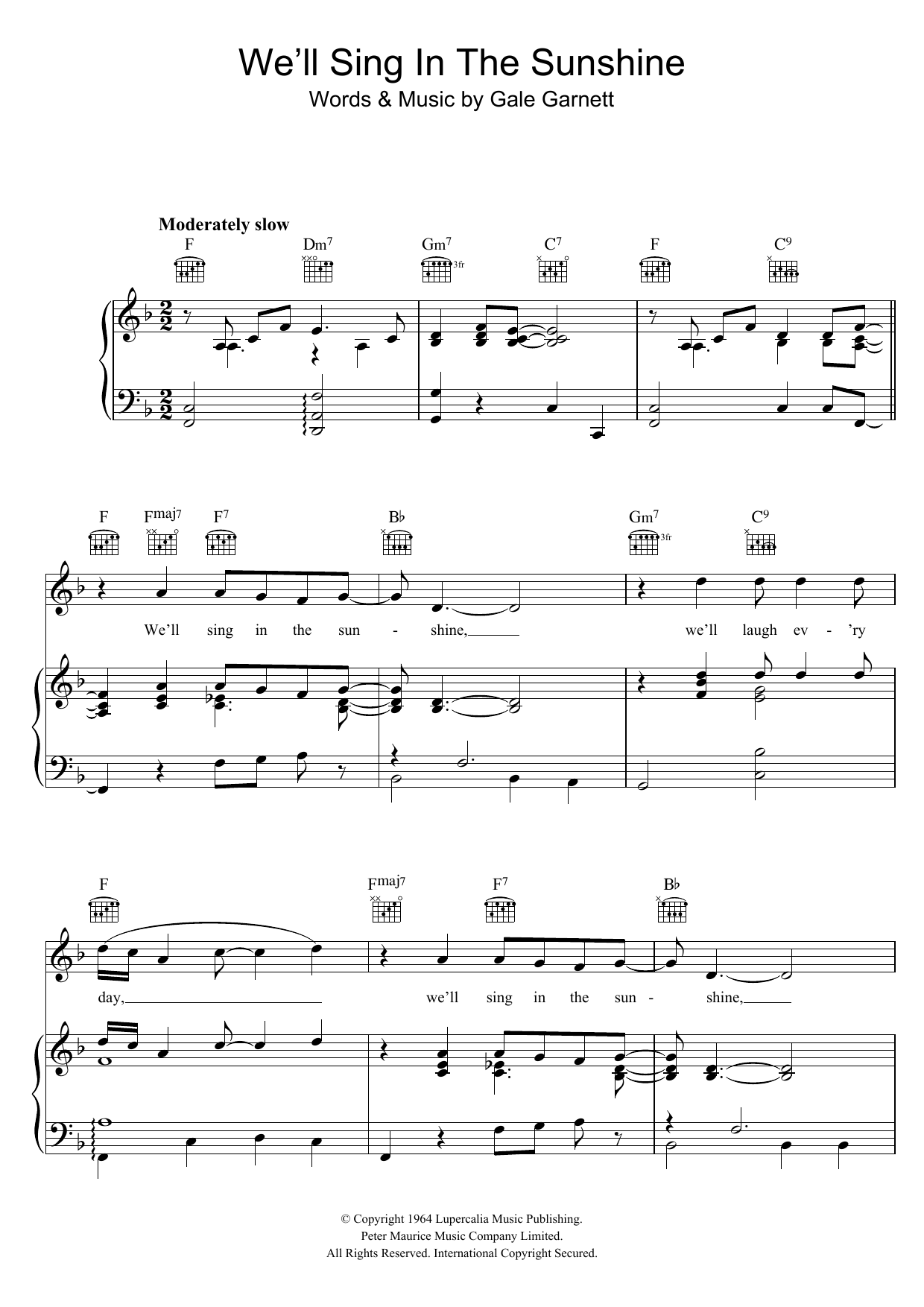 Produktgalerie: Seite 1 von 1 We'll Sing In The Sunshine, Mark Wynter, Gesang, Gitarre, Klavier