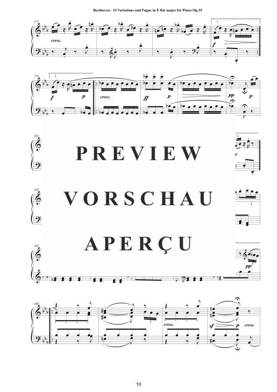 Produktgalerie: Seite 11 von 11 15 Variations and Fugue in E flat major for Piano Op.35, , Klavier Solo