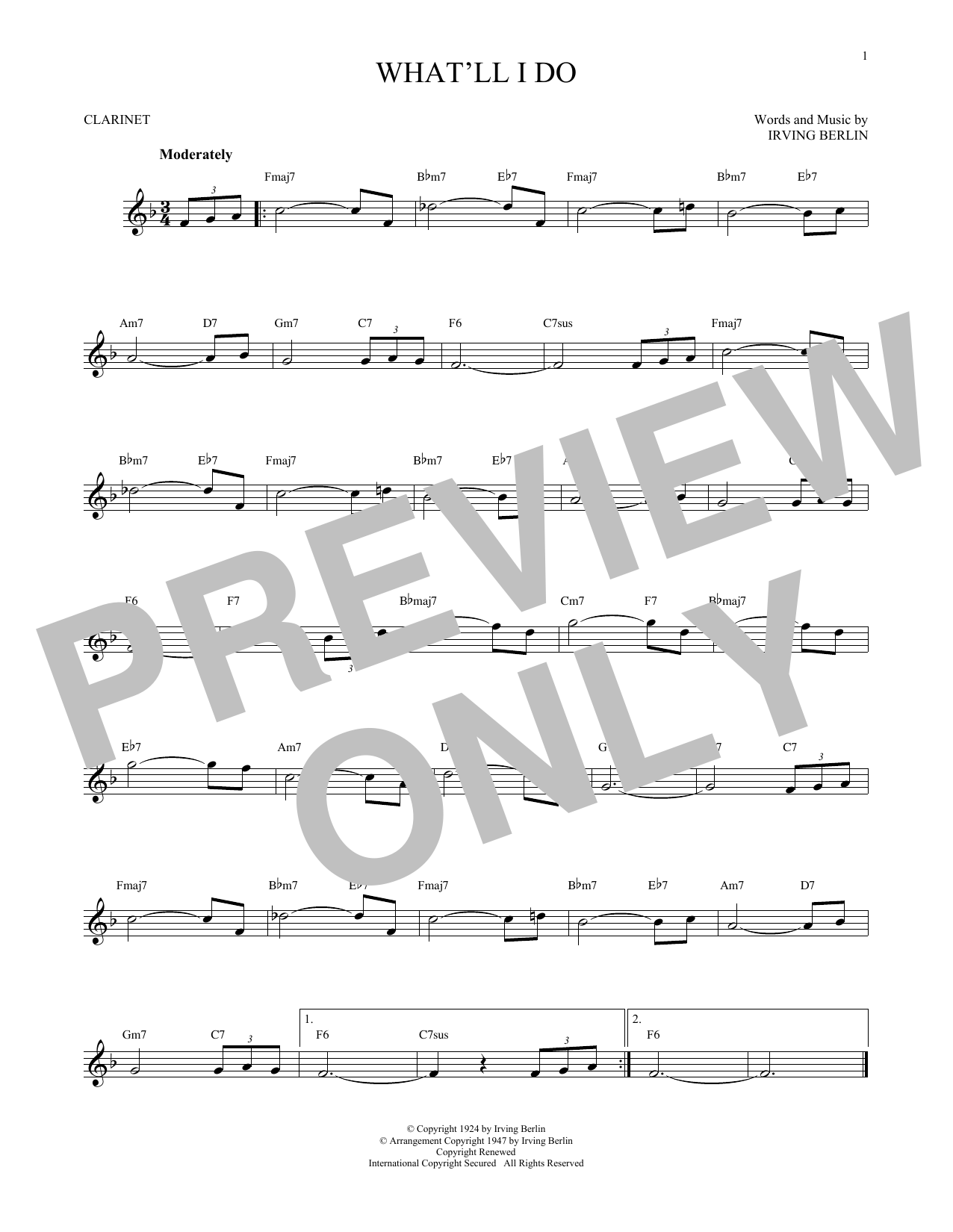 Product gallery: Page 1 of 1 What'll I Do?, Irving Berlin