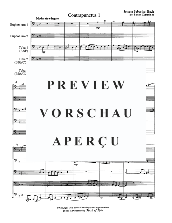 Produktgalerie: Seite 4 von 11 Contrapunctus I, , Tuba Quintett EETTT