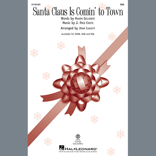 Product picture to: Santa Claus Is Comin' To Town (arr. John Leavitt)