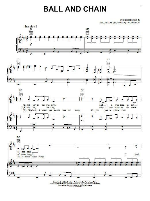 Produktbild zu: Ball And Chain (from the musical A Night With Janis Joplin)
