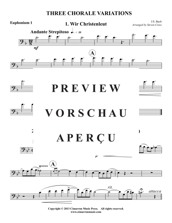 Product gallery: Page 7 of 18 Drei Choral-Variationen , , (2x Baritone, 2x Tuba)