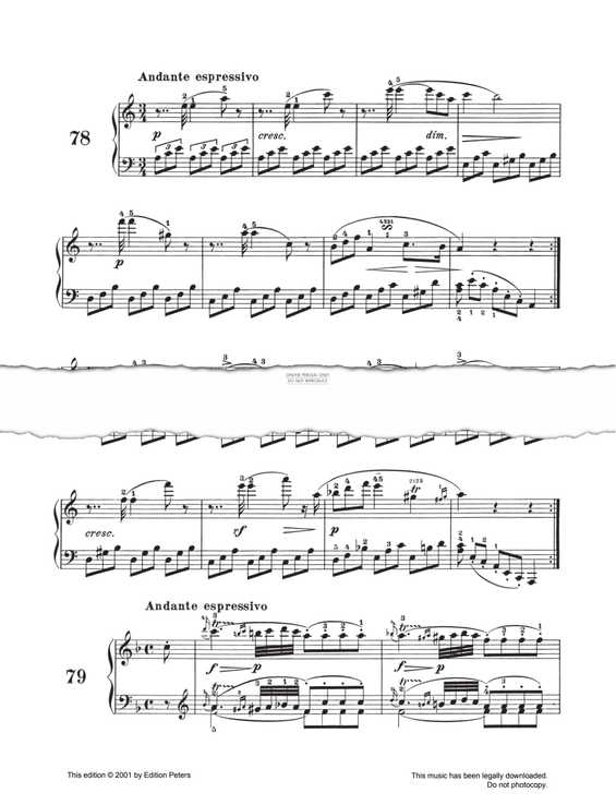 Produktgalerie: Seite 1 von 1 Andante Espressivo Op. 139 No. 79, Carl Czerny, Klavier