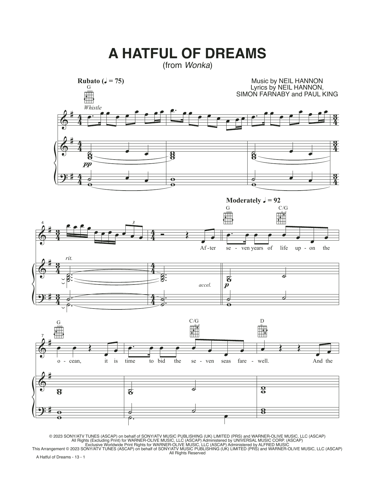 Produktbild zu: A Hatful Of Dreams (from Wonka)