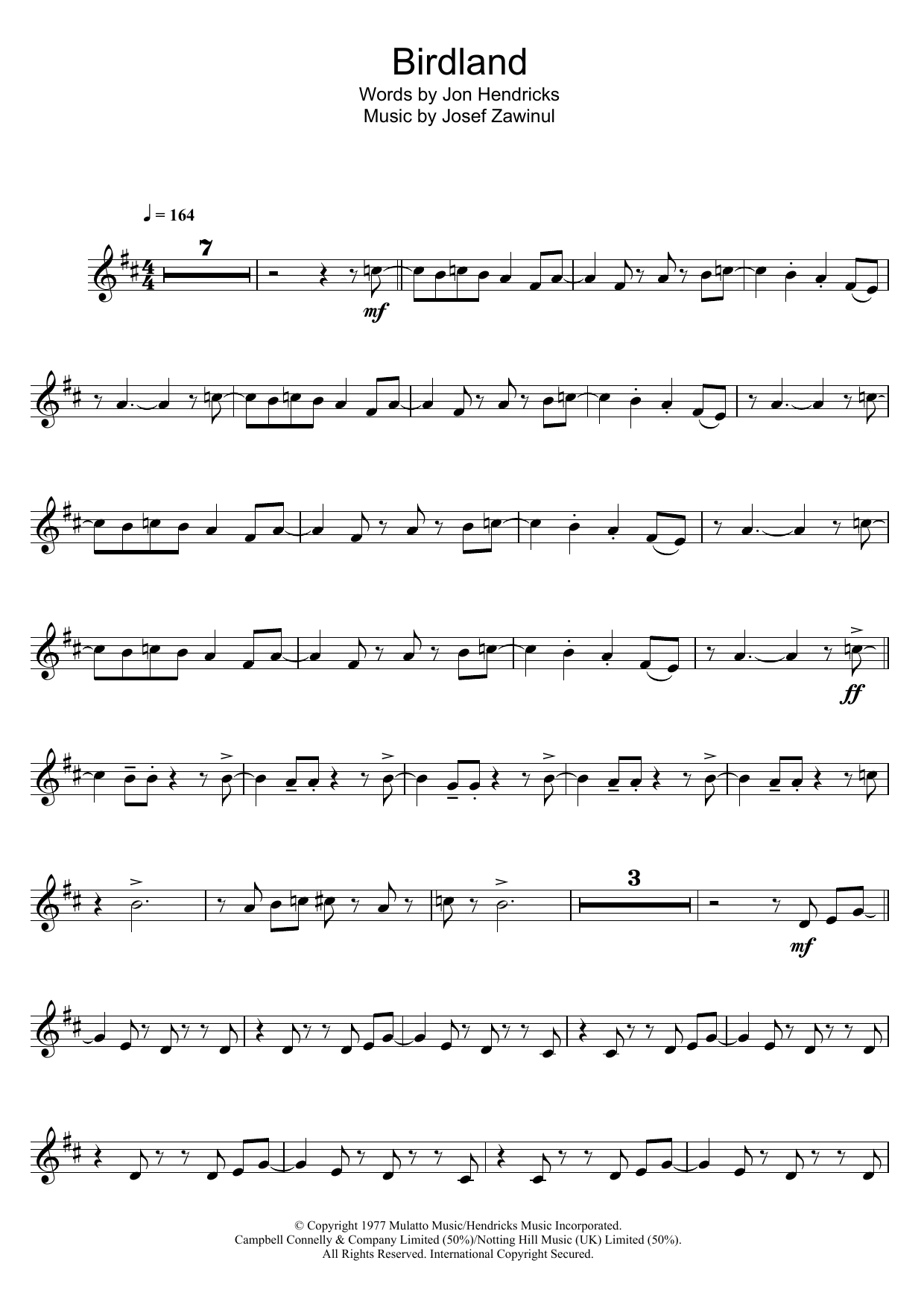 Produktgalerie: Seite 1 von 1 Birdland, Weather Report, Trompete