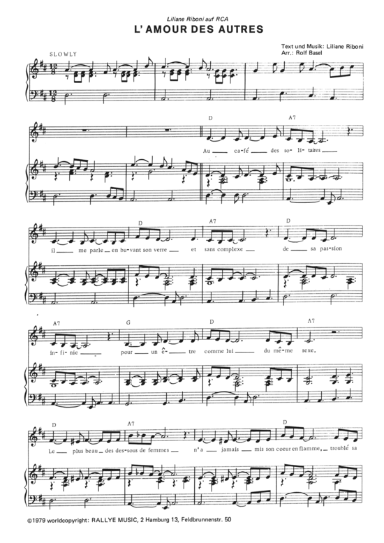 Produktbild zu: L'Amour des Autres  Liliane Riboni