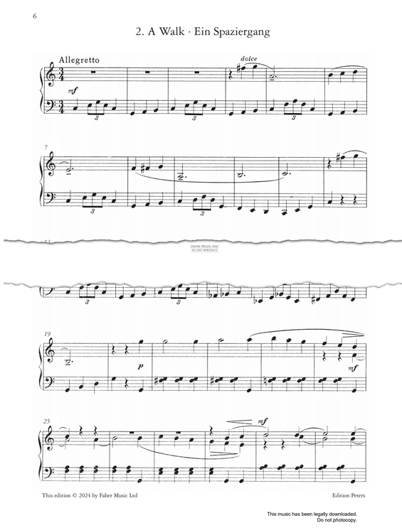 Produktgalerie: Seite 1 von 1 A Walk Op.65, Sergei Prokofiev, Klavier