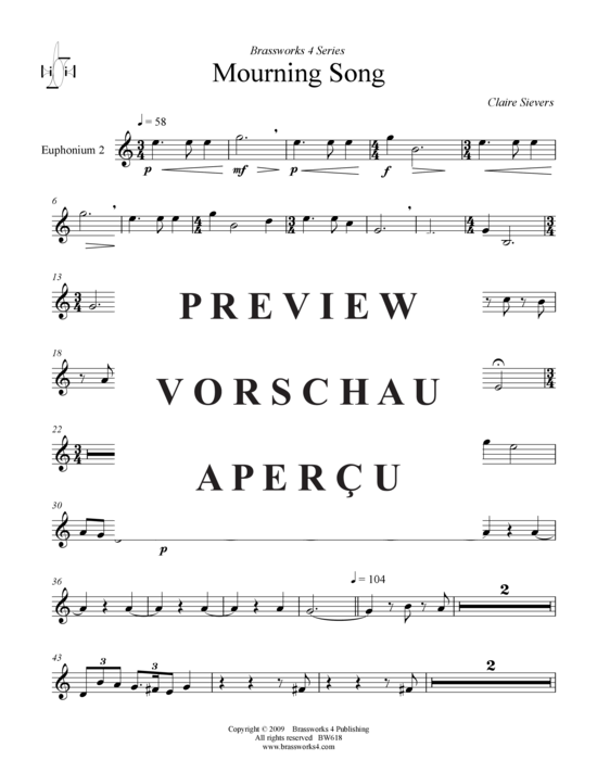 Product gallery: Page 15 of 18 Mourning Song , , (Tuba Quartet: 2x Baritone, 2xTuba)