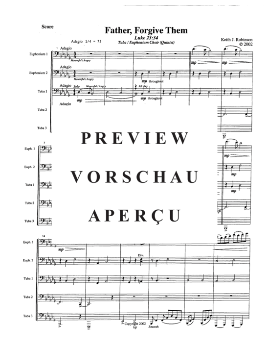 Product gallery: Page 5 of 21 Father Forgive Them , , (Tuba Quintet EETTT)