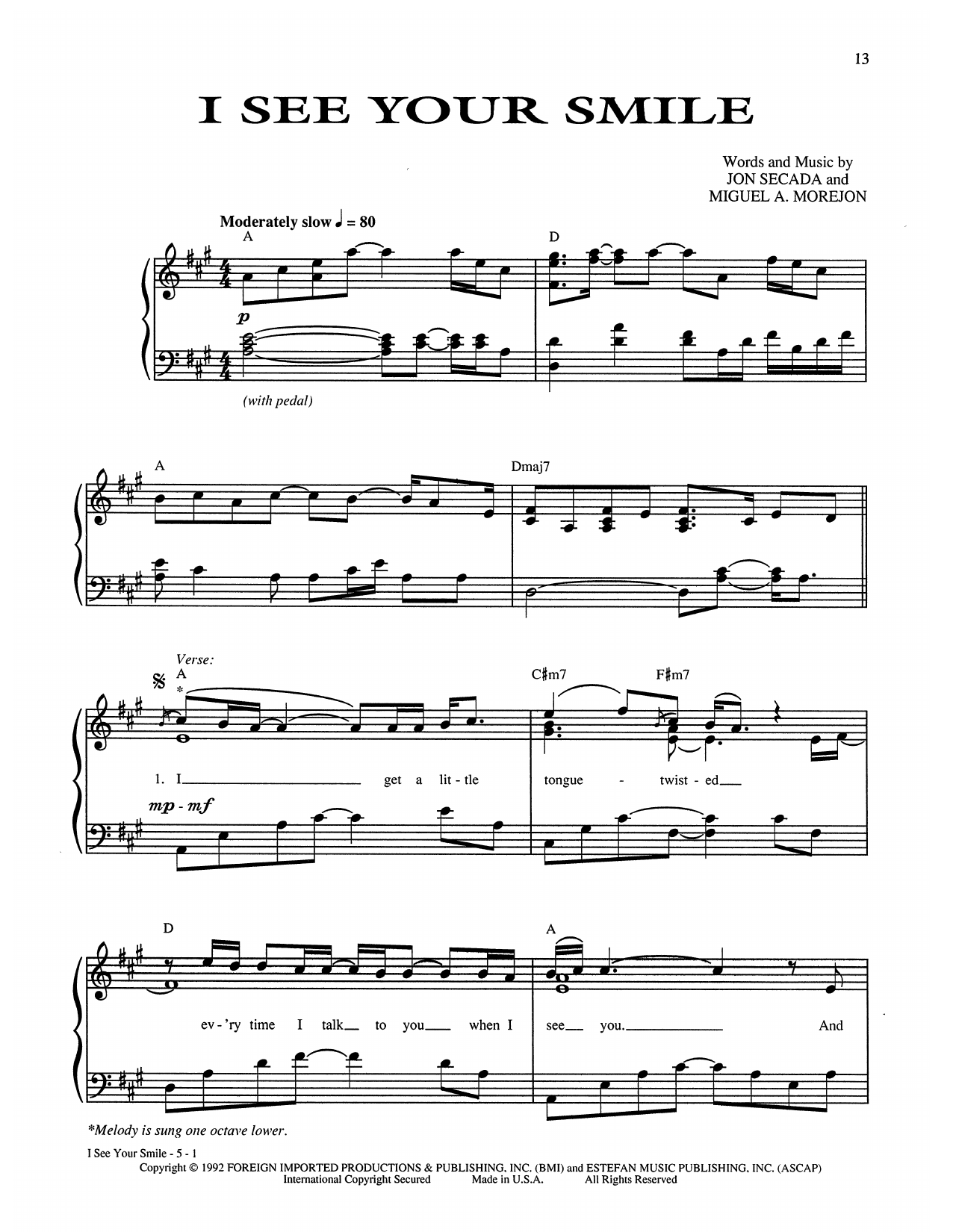 Produktgalerie: Seite 1 von 1 I See Your Smile, Gloria Estefan, Gesang, Gitarre, Klavier