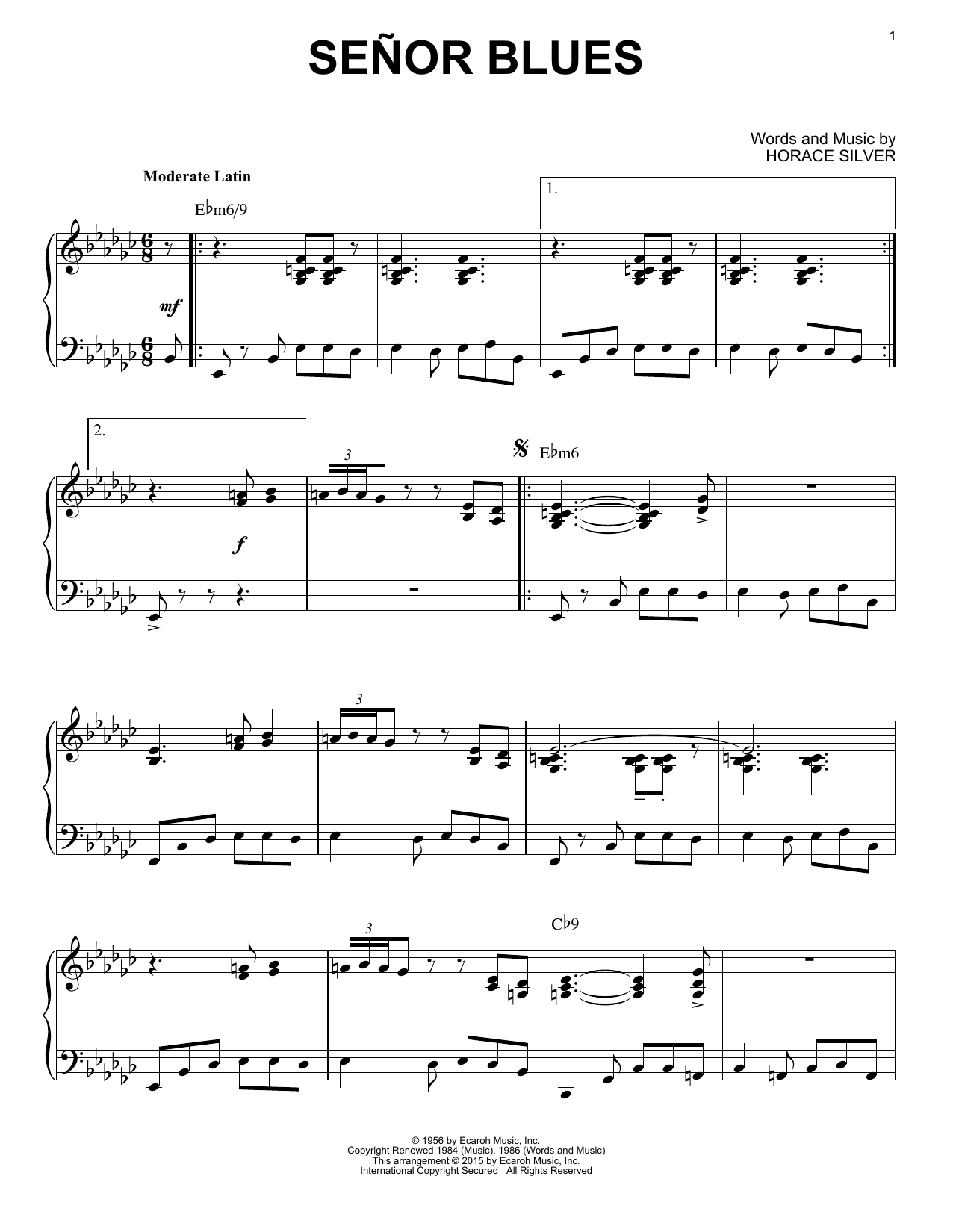 Product picture to: Señor Blues (arr. Brent Edstrom)