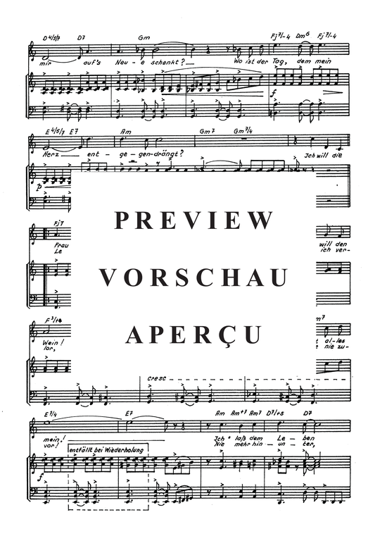 Product gallery: Page 8 of 21 6 Melodien aus dem Musical Casanova , , Piano and Voice