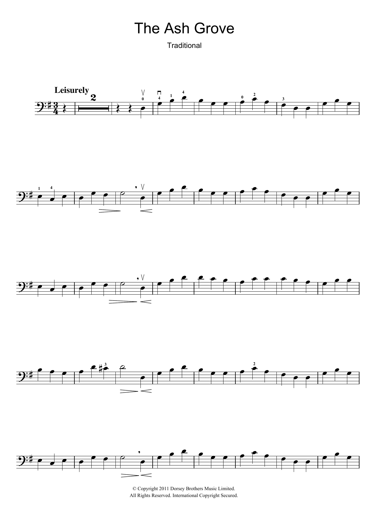 Produktgalerie: Seite 1 von 1 The Ash Grove, Traditional, Violoncello