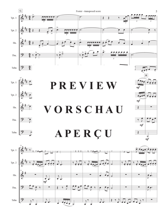 Produktgalerie: Seite 8 von 21 Tribute to Stephen Foster , , (Blechbläserquintett)