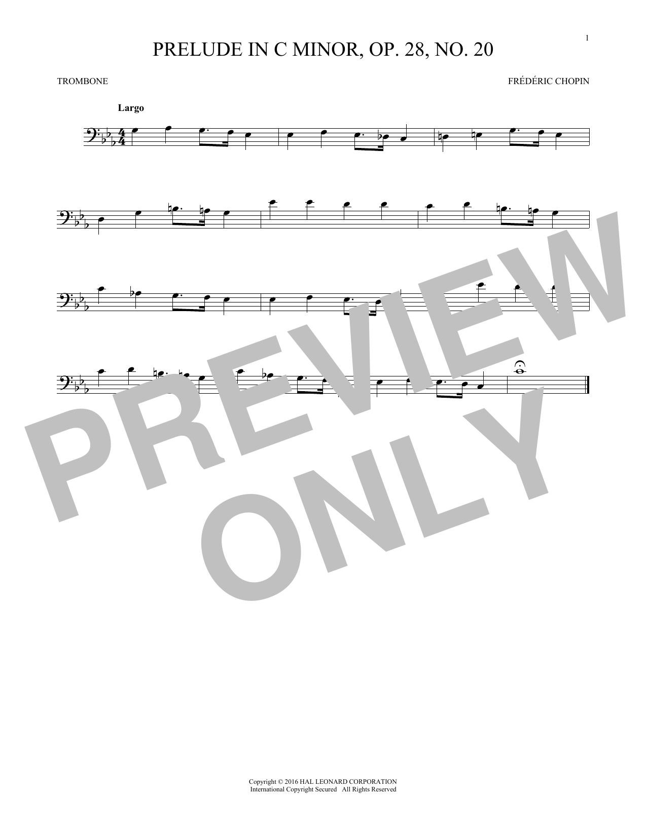 Product gallery: Page 1 of 1 Prelude, Op. 28, No. 20, Frédéric Chopin