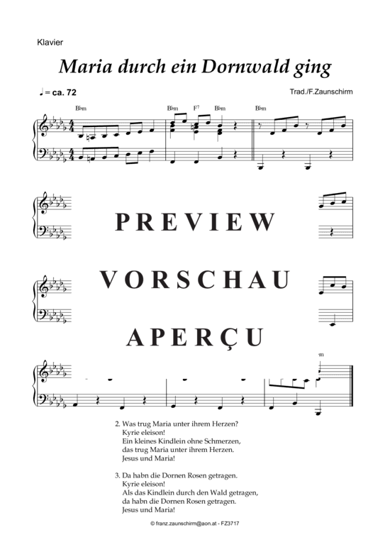 Product gallery: Page 6 of 6 Maria durch ein Dornwald ging , , (tuba + piano)