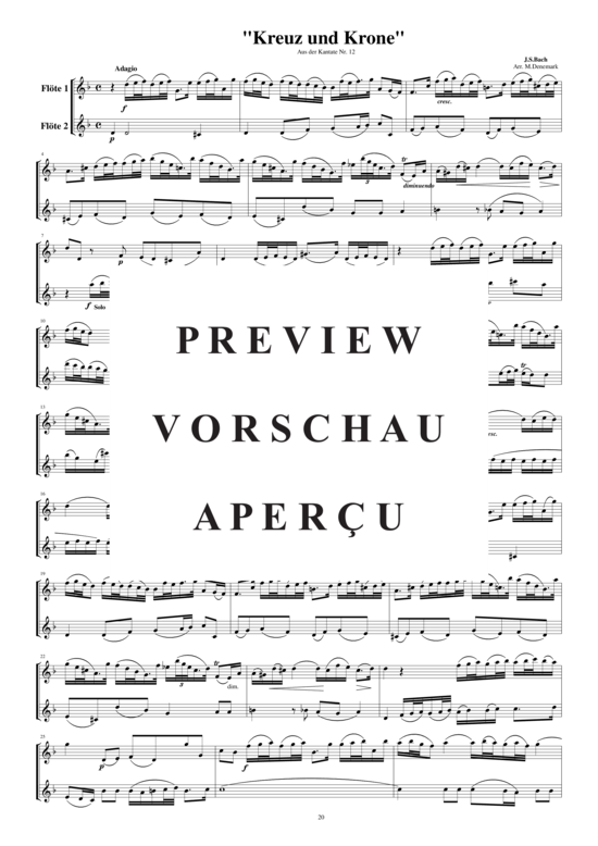 Product gallery: Page 2 of 3 Arie aus der Kantate Nr. 12 für zwei Flöten, , 