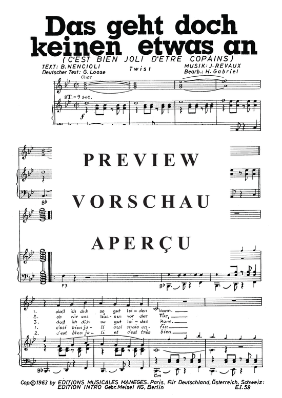 Produktgalerie: Seite 4 von 4 Das geht doch keinen etwas an (Cest bien joli dentre copains), Doucet, 	Suzanne, Klavier und Gesang