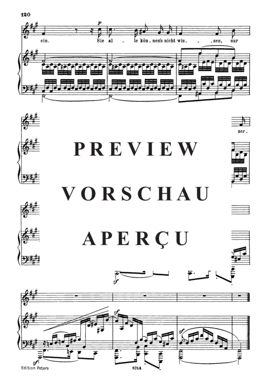 Product gallery: Page 4 of 4 Und wüssten's die Blumen, die kleinen Op.48 No.8, , Medium Voice and Piano