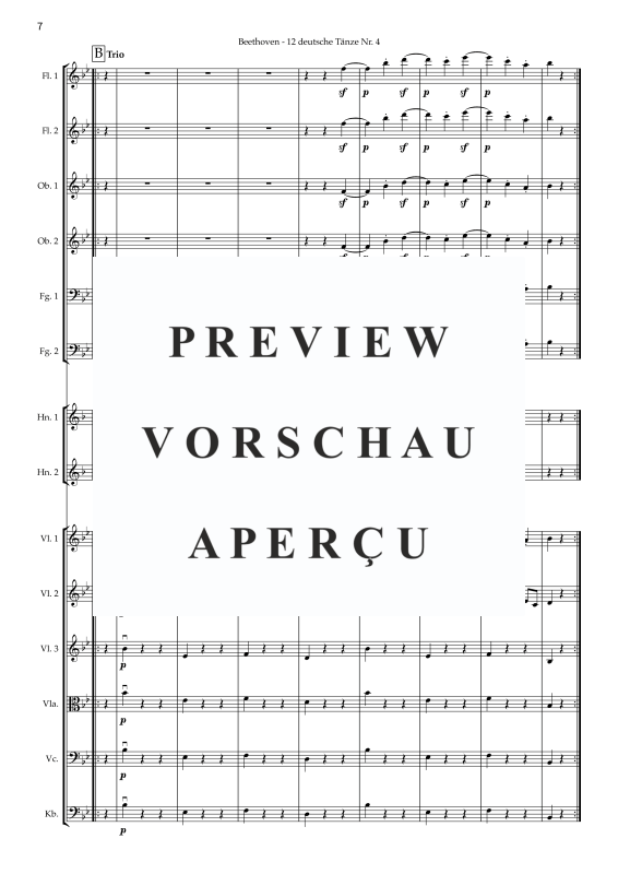 Produktgalerie: Seite 9 von 11 Deutscher Tanz Nr. 4, , Jugendkammerorchester