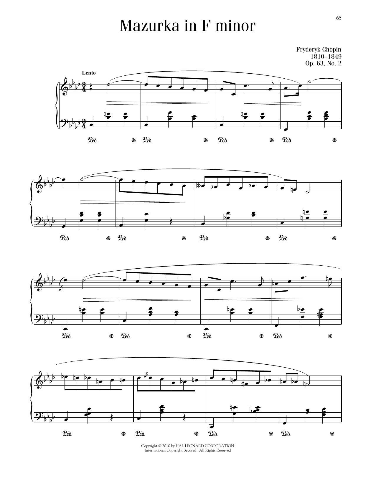 Product picture to: Mazurka, Op. 63, No. 2