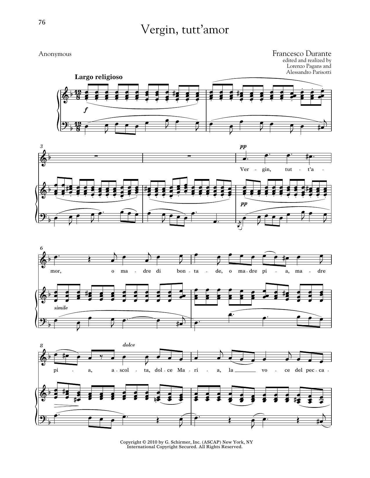 Produktbild zu: Vergin, Tutt'amor (High Voice)